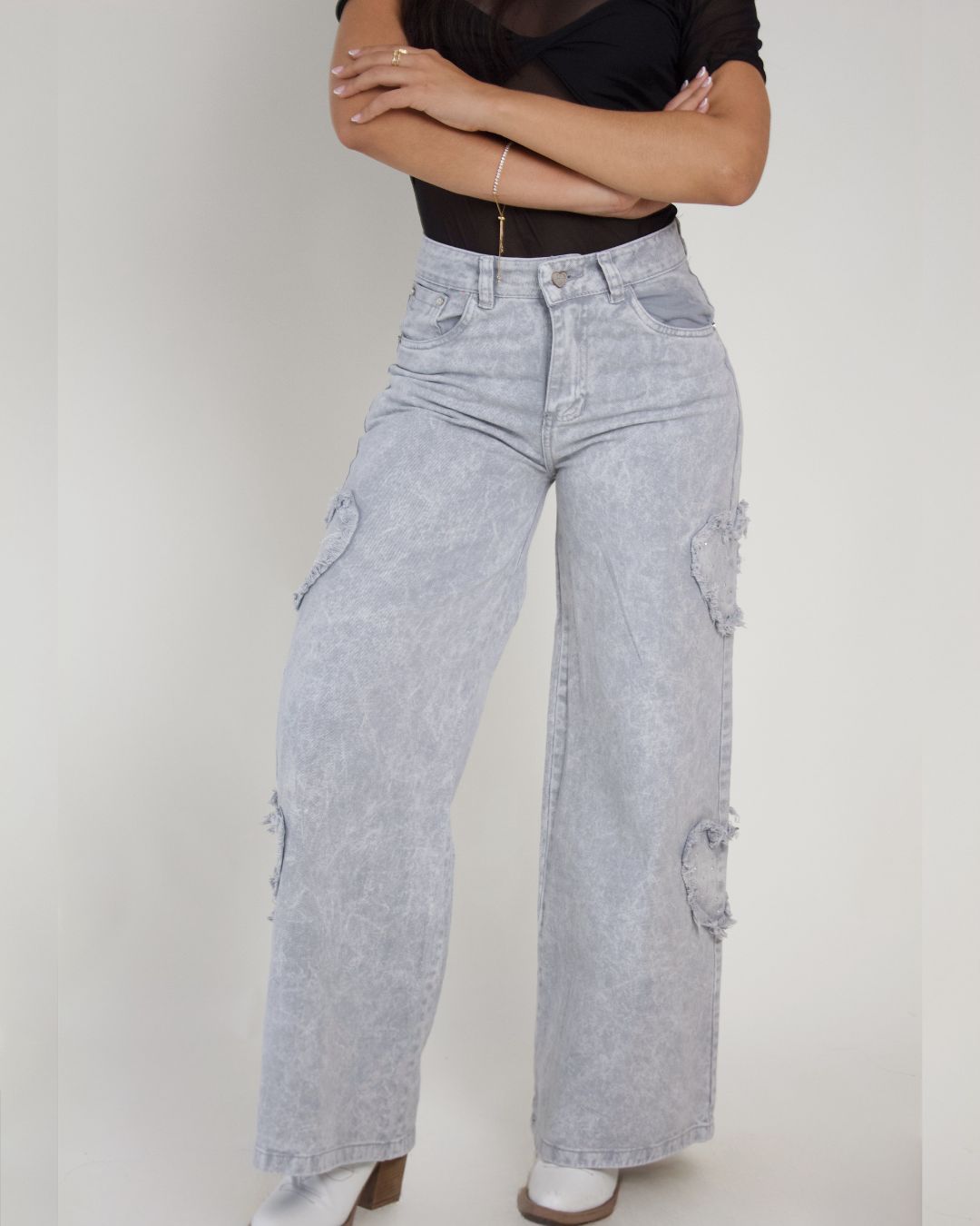 Crush- Brillo, corazones y bota ancha