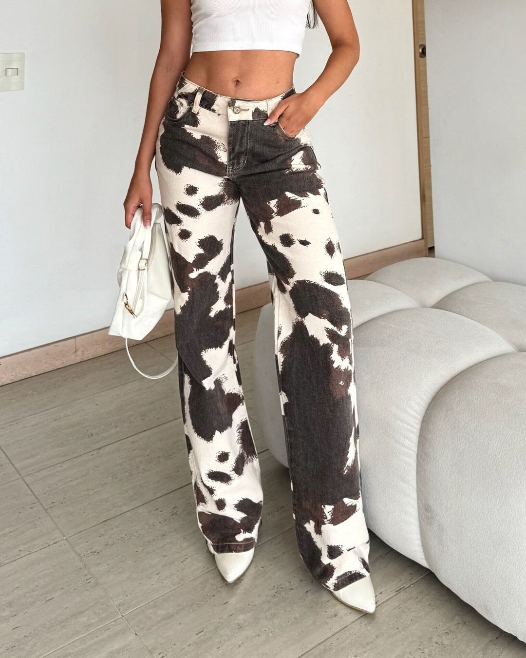 Cow Print - Jean Estampado Vaca Print