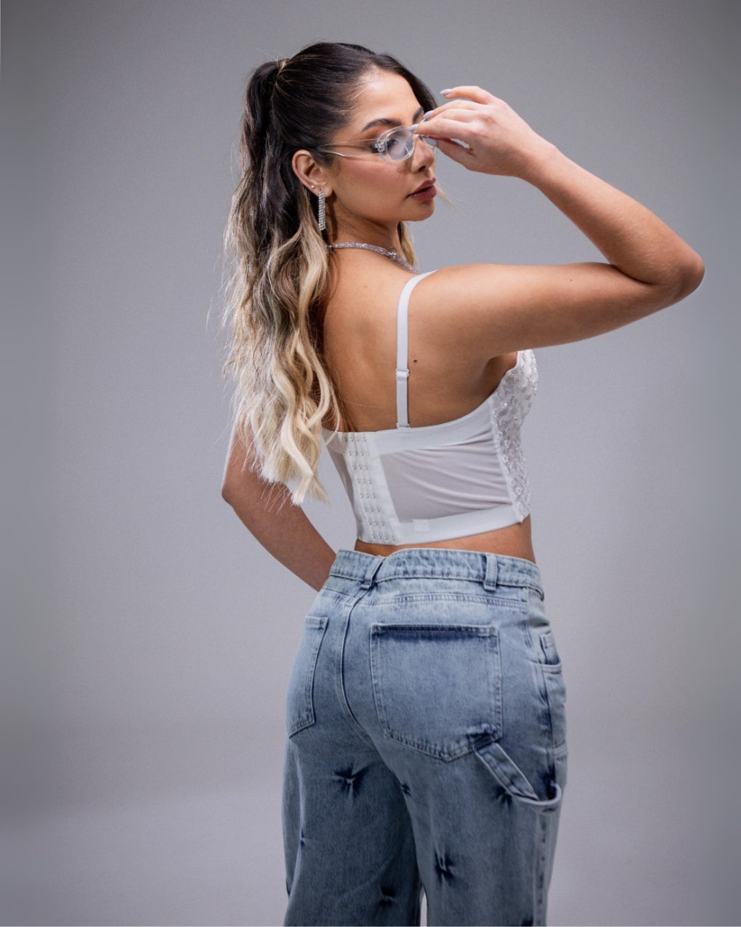 Rebel – Jean Cargo Wide Leg con Estilo Tie-Dye