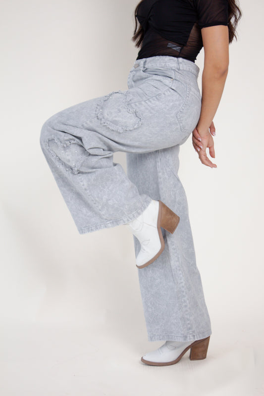Crush- Brillo, corazones y bota ancha