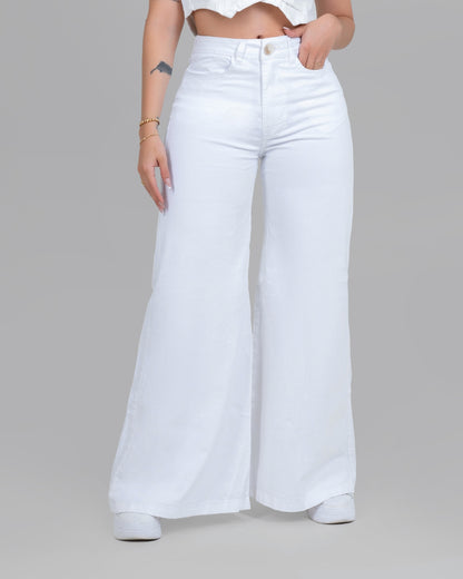 NUEVO Pantalón Munikos James® de Bota Súper Ancha Blanco