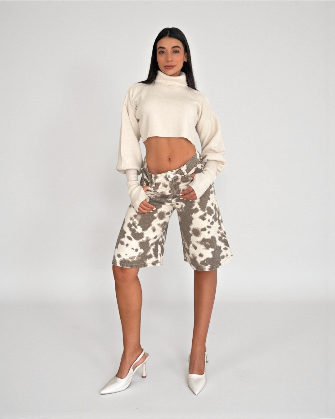 Cow Jort Estampado de vaca