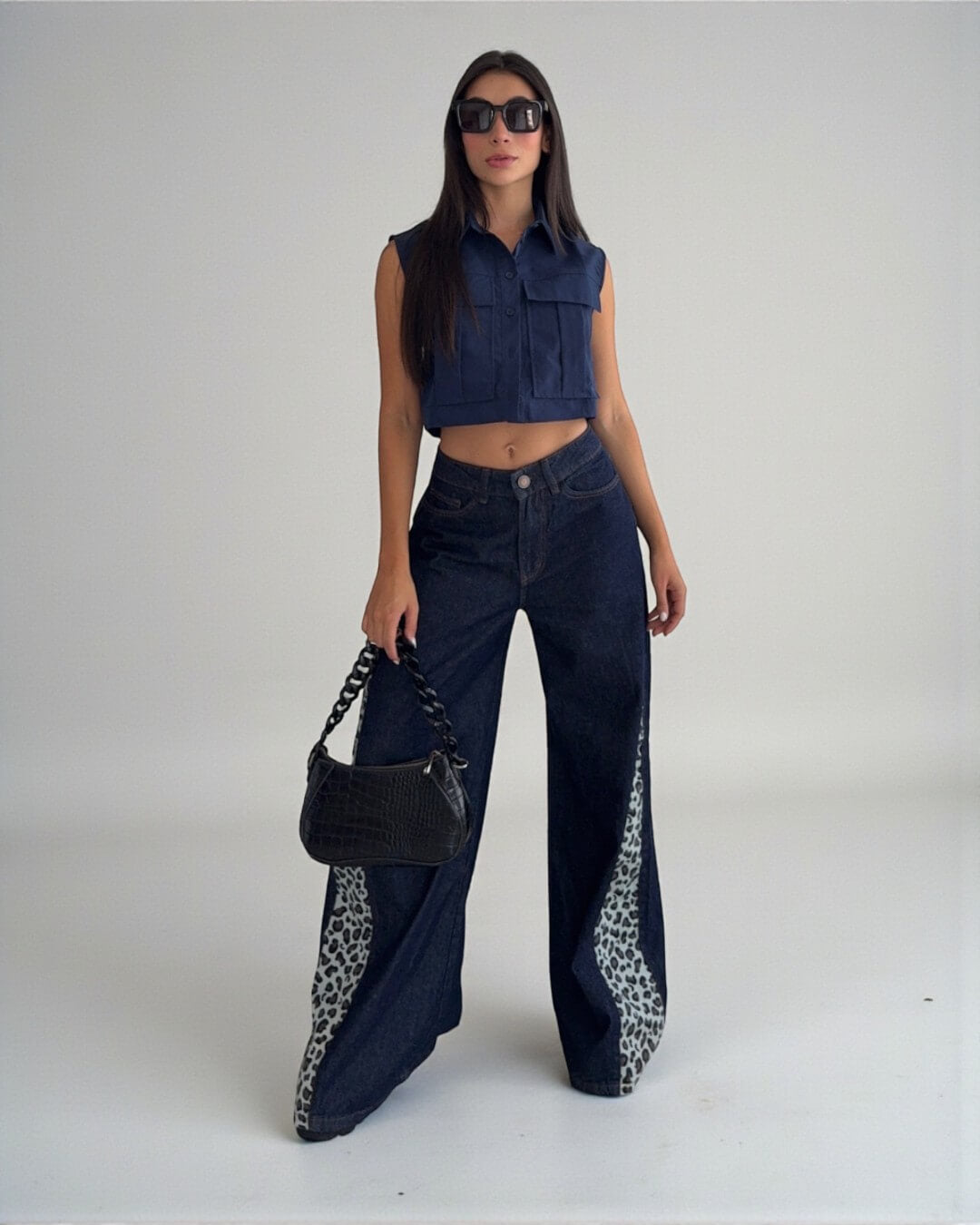 Leoprint - Bota ancha y detalle animal print