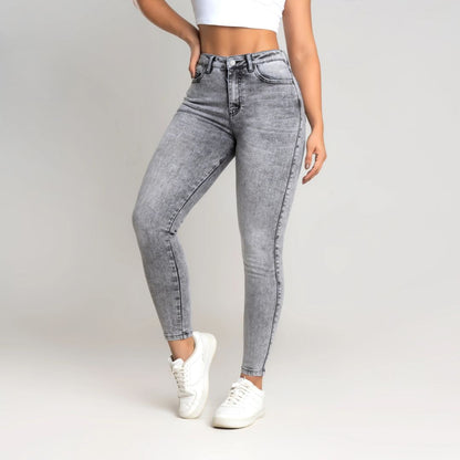 Esbelta® Skinny Jean Tiro Alto - Gris