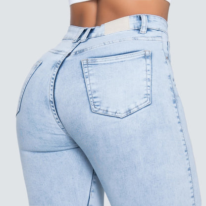 Esbelta® Skinny Jean Tiro Alto - Azul Claro