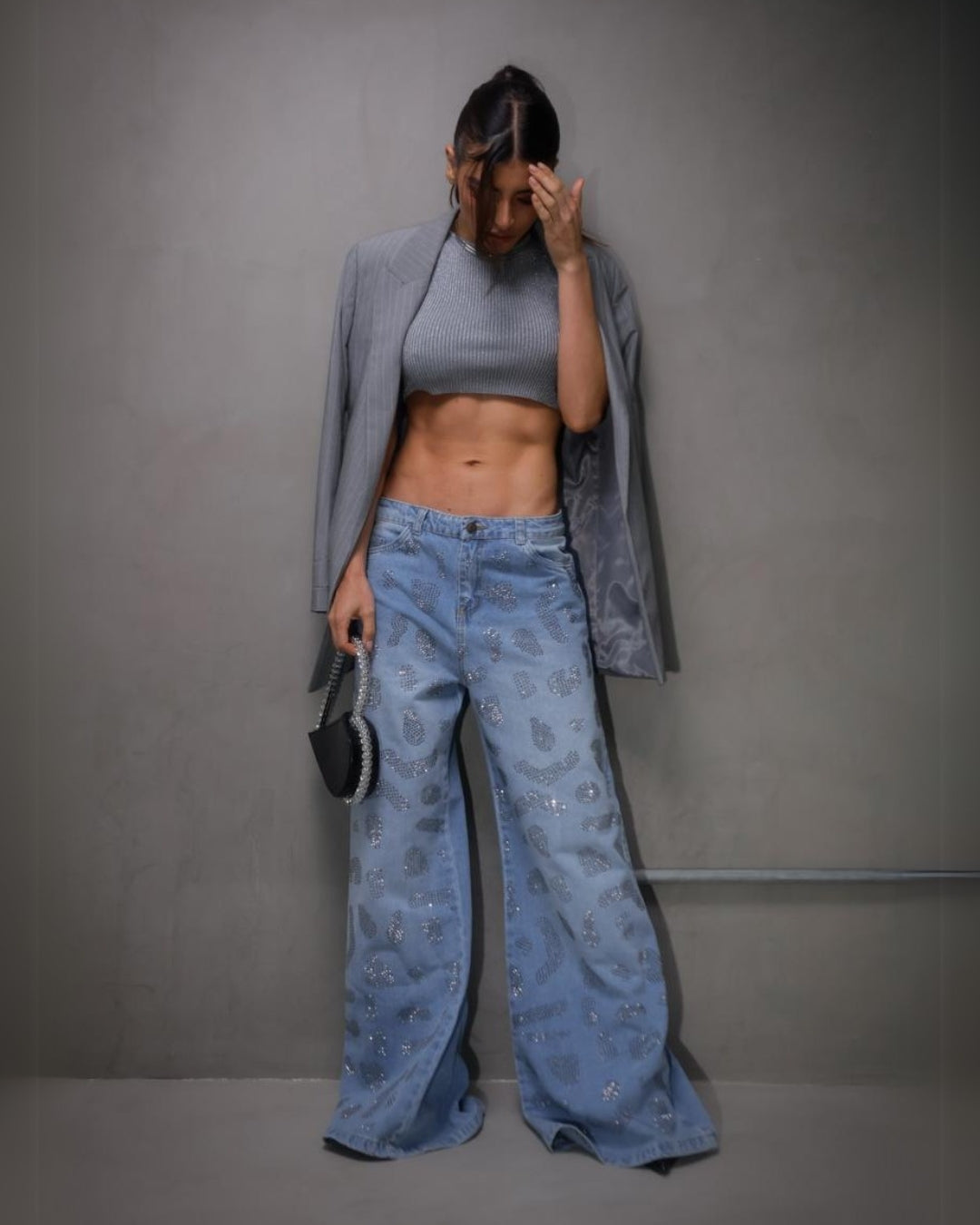 Print Glow - Figura brillos y bota super ancha