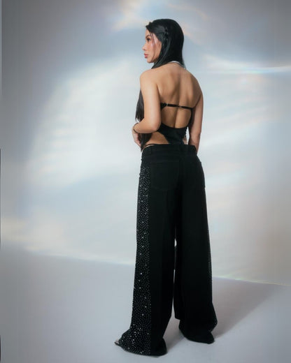 Black Glow Jean Brillos Laterales