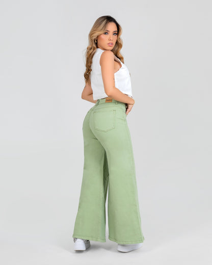 NUEVO Pantalón Munikos James® de Bota Súper Ancha Verde