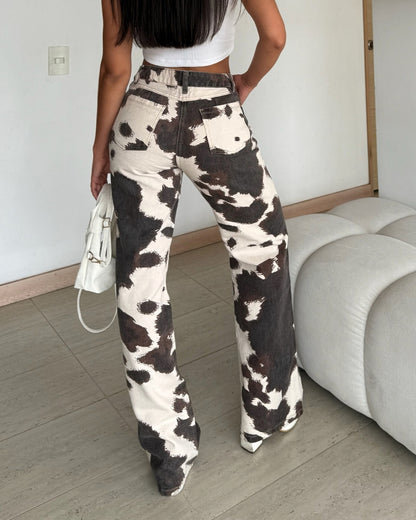 Cow Print - Jean Estampado Vaca Print