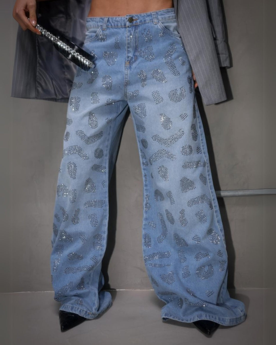 Print Glow - Figura brillos y bota super ancha