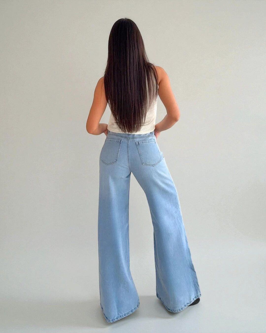 Jean Essenzia - bota ancha azul claro