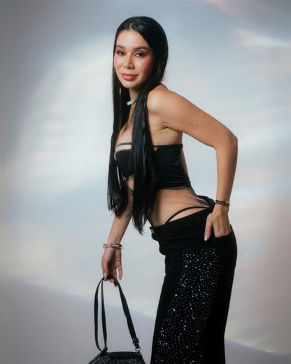 Black Glow Jean Brillos Laterales