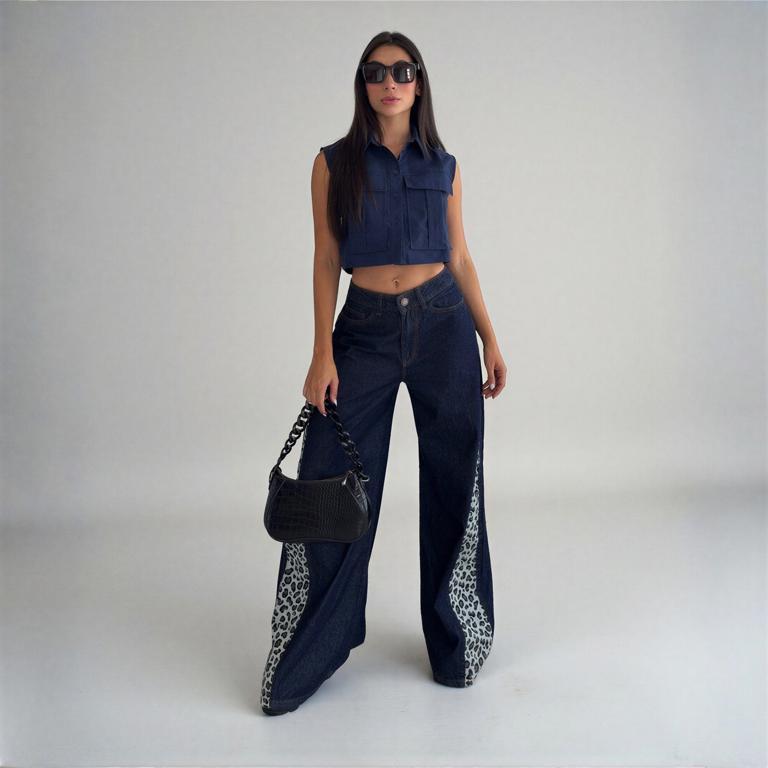 Leoprint - Bota ancha y detalle animal print