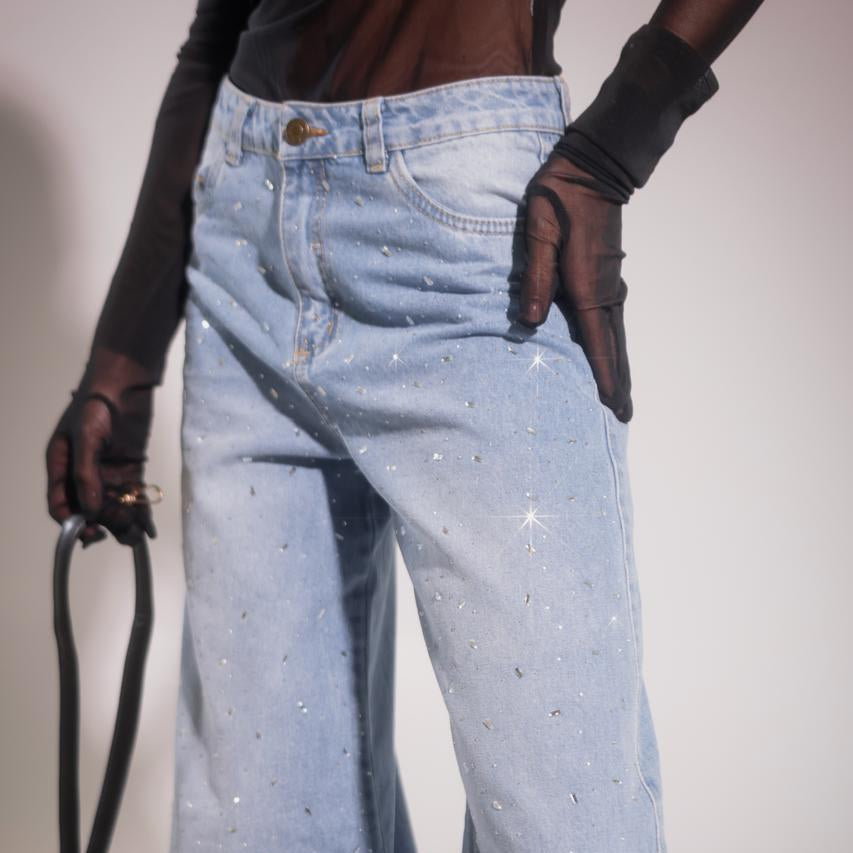 Glow Blue -Azul claro con brillos