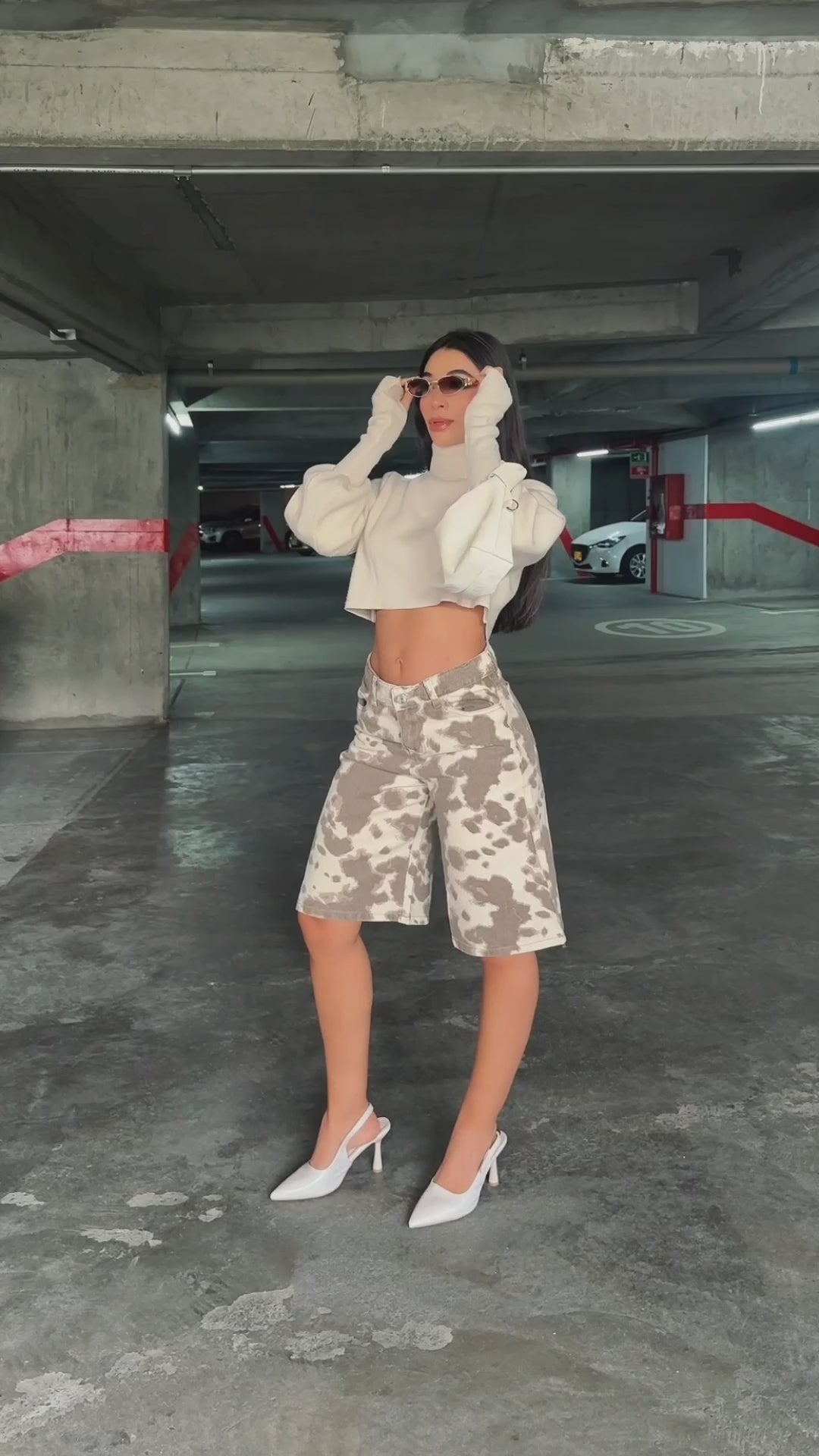Cow Jort Estampado de vaca