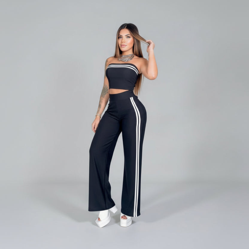 Groove - Conjunto dos piezas con lineas blancas